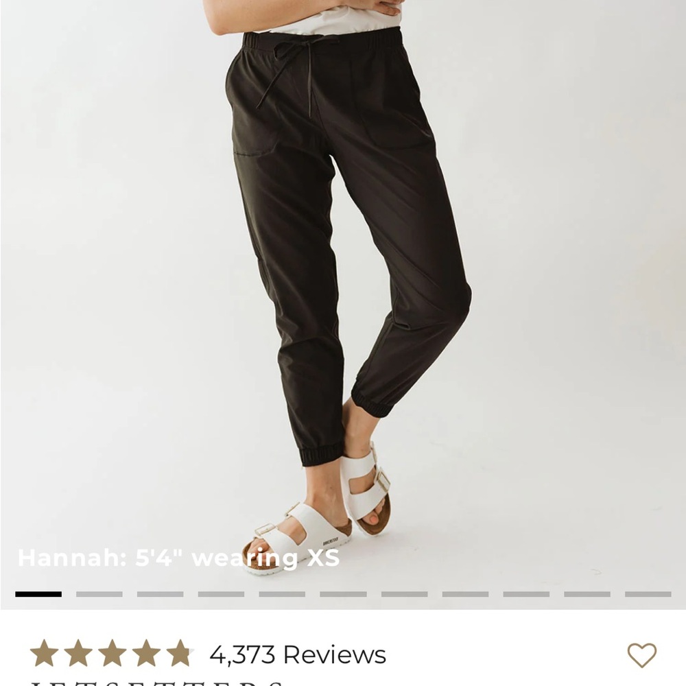 Albion Black pants with Elastic Cuffs and Relaxed Fit